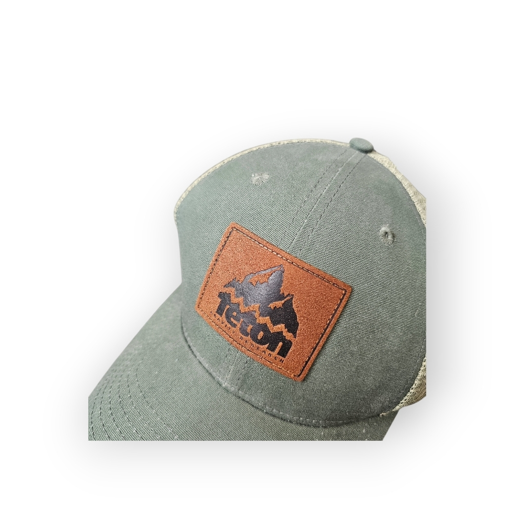Teton Gravity Research Trucker Hat Green Mesh Snapback Outdoor Cap - Picture 3 of 6
